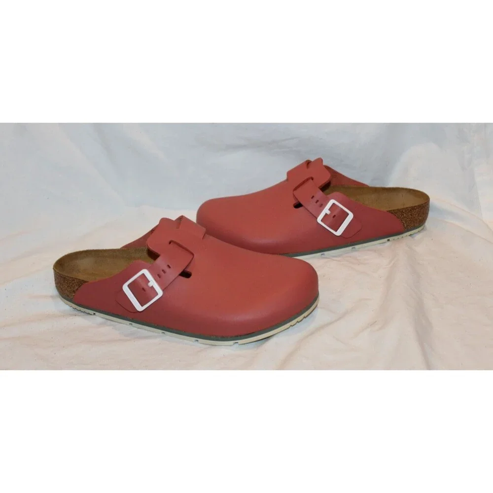 Birkenstock Men's Boston Pro Leather Clogs Mars Red NEW EU 48 Regular $160